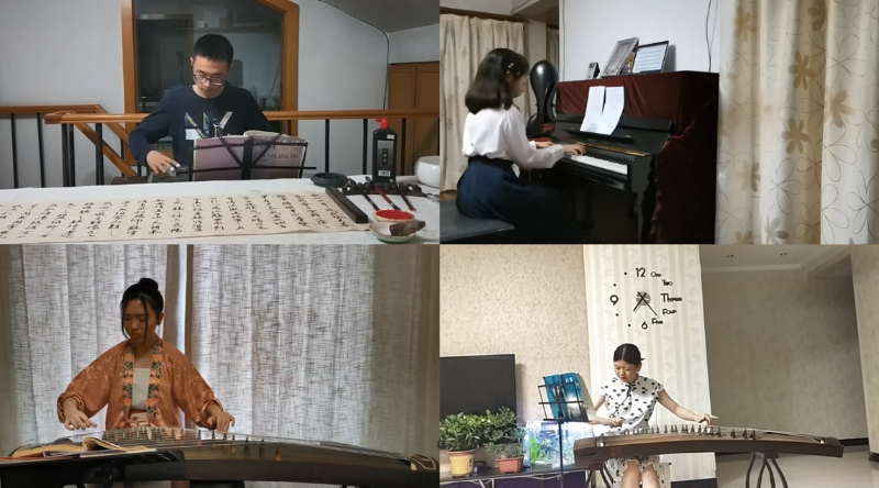 吟诗作队的姚逸飞同学首先奉上二胡独奏《赛马,生动而激烈的赛马