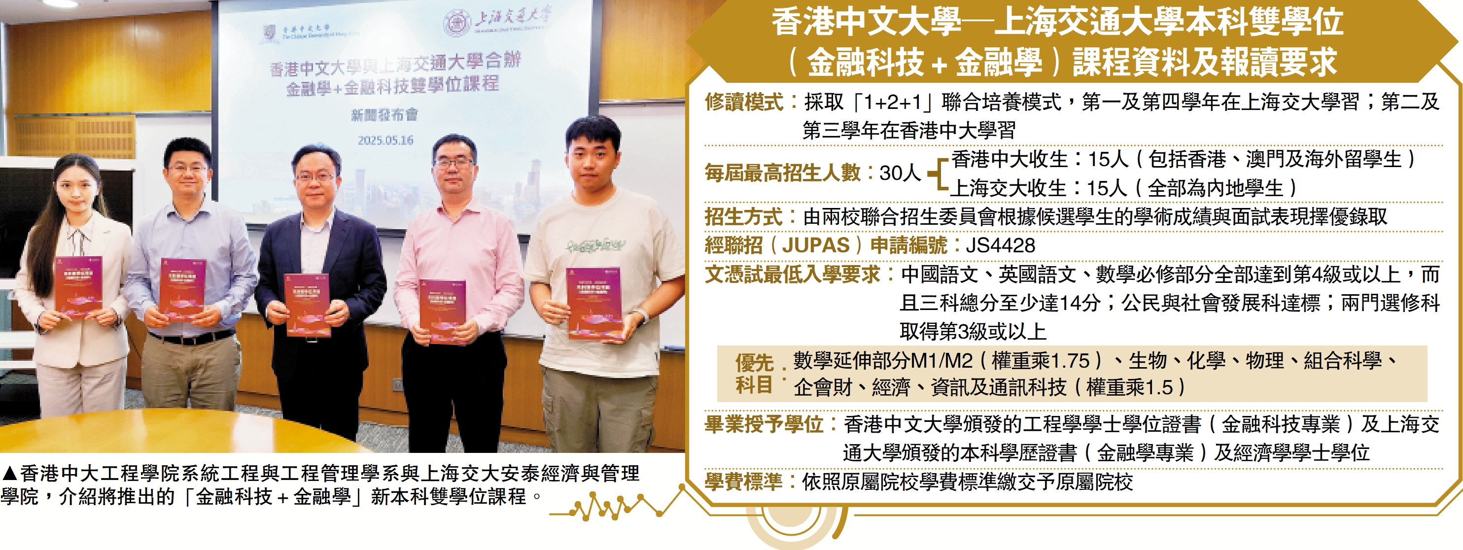 教育線上/中大交大合辦金融科技雙學位課程